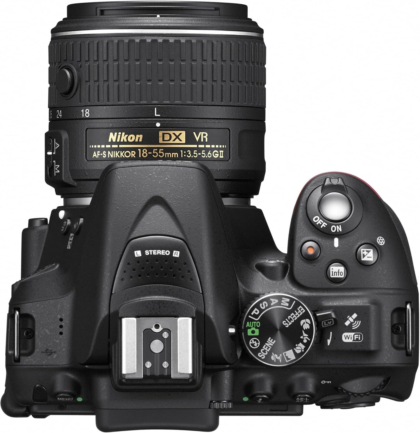 Nikon DSLR Camera D5300 18-55mm VR II Lens Kit Black 24 MP 3.2 inch LED Screen D5300LK18-55VR2BK