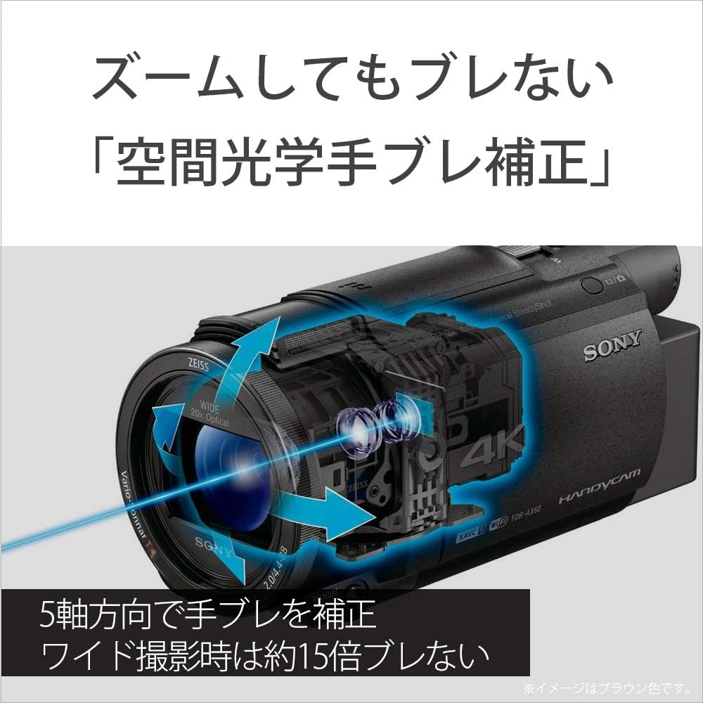 Sony FDR-AX60 4K 64 GB Video Camera 20x Optical Black