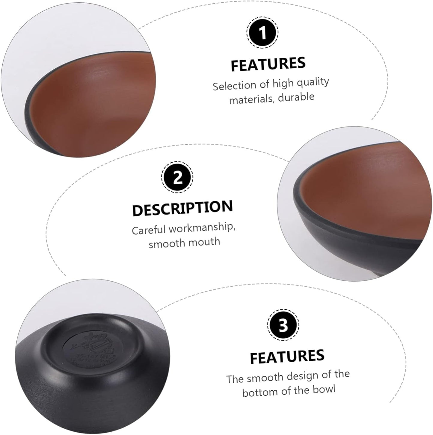 LALADEFIEE 2 Pcs Japanese Ramen Bowl Simple Ramen Bowl Udon Instant Ramen Bowl Japanese Style Tableware Chicken Ramen Bowl Miso Soup Bowl Japanese Rice Bowl Simple Style Tableware Melamine Black