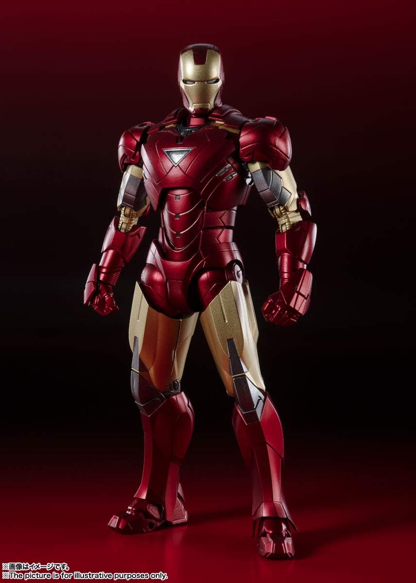 S.H. Figuarts Avengers Iron Man Mark 6-《BATTLE DAMAGE》EDITION - Approx. 5.9 inches (150 mm), PVC & ABS & Die Cast Pre-painted Action Figure