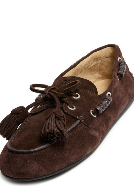 MIU MIU Suede loafers with tassels - Image 6