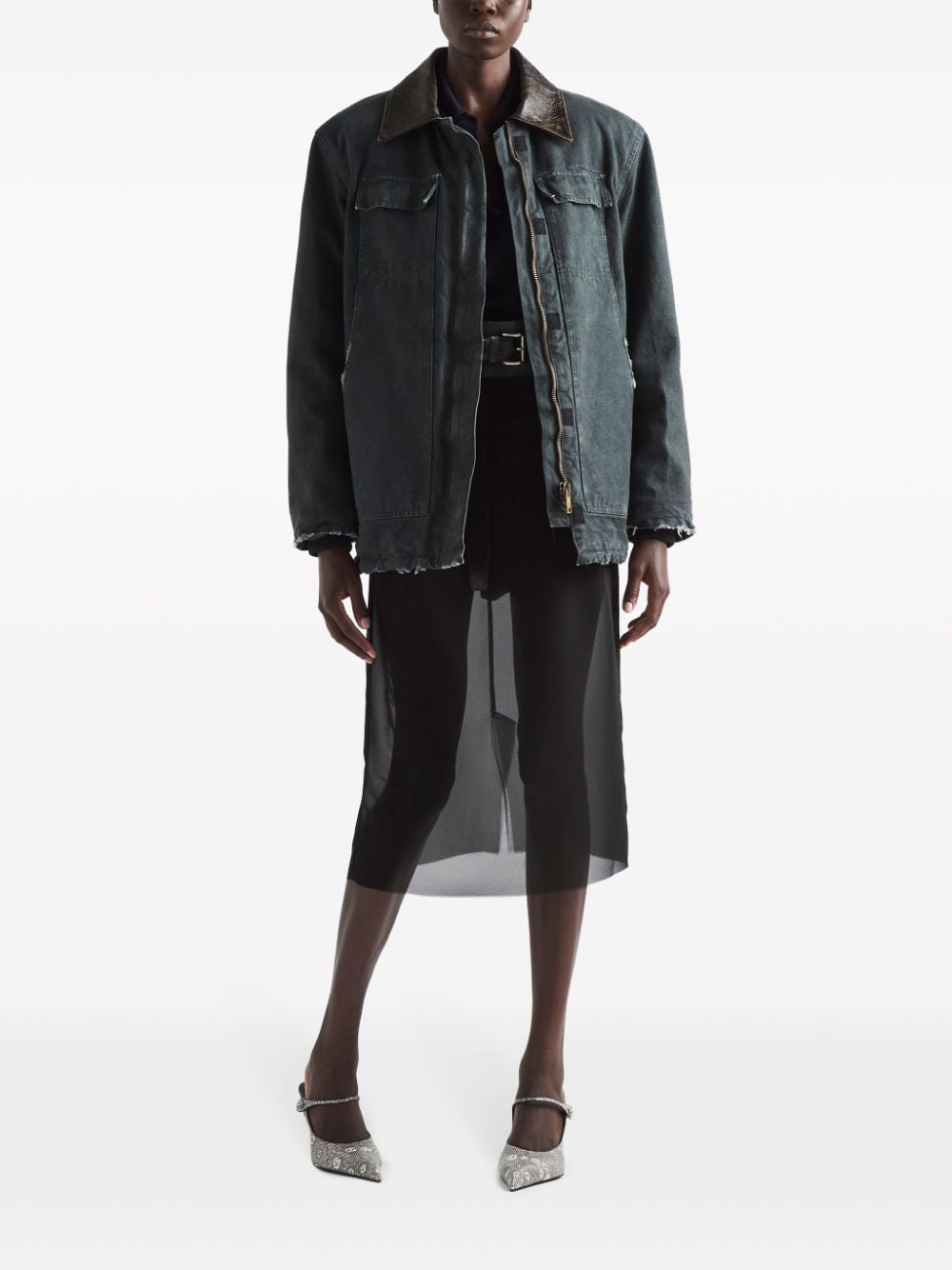 Prada プラダジョーゼットミディスカート - Image 6