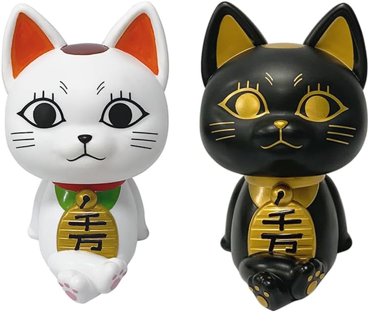 Wahatar Turbo Babaa Danda Dan Maneki Neko 3/7.1 inches (9/18 cm) Cute Painted Complete Figurine Tabletop Interior Car Figurine Decoration Cosplay Accessory Present Collector Doll Decoration (3.5