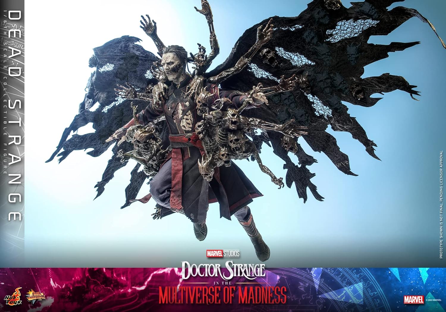 Movie Masterpiece MMS654 Dr. Strange Multiverse of Madness Dead Strange 1/6 Scale Figure, Black, Approximately 12.2 inches (31 cm) Tall