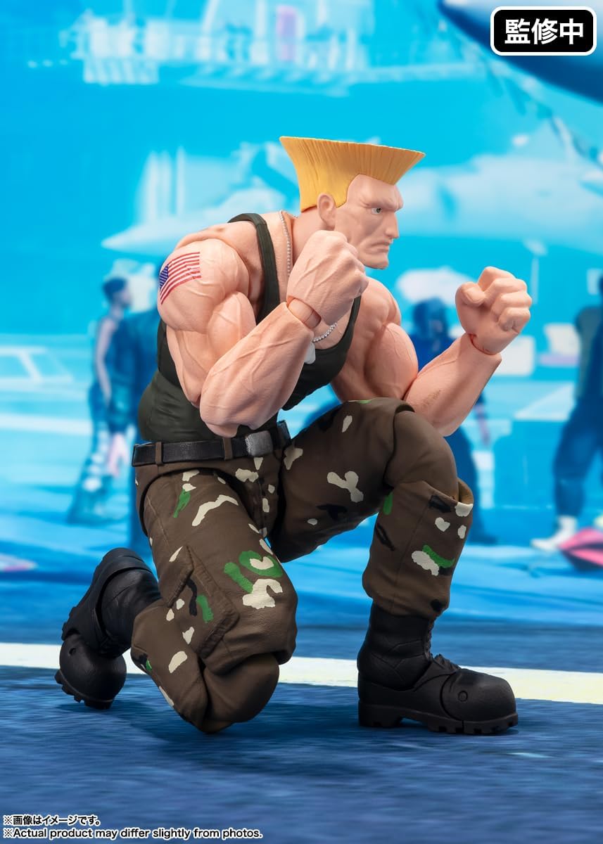 S.H. Figuarts Street Fighter Series Guile Outfit 2 - Approx. 6.3 inches (160 mm), ABS & PVC Pre-painted Action Figure
