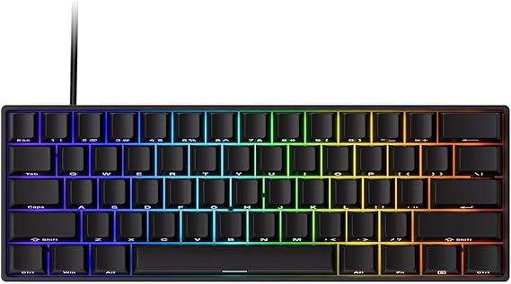 MonsGeek FUN60 Pro SP Wired Model, HE Sensor, 0.0004 inch (0.01 mm), Rapid Trigger Compatible, Magnetic Switch, Akko Glare Magnetic Switch, English Layout, Numeric Keypadless, Side Print, Wired 8K