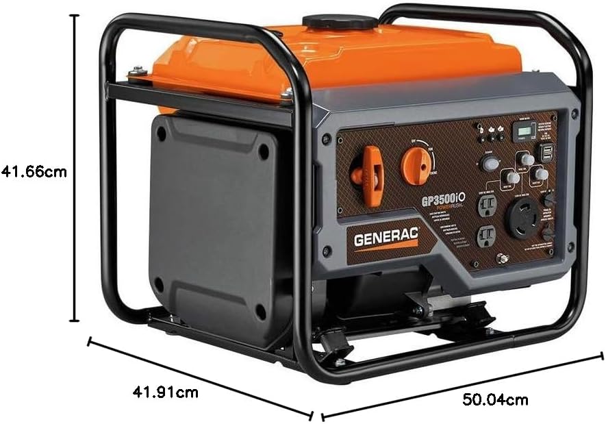 Generac GP3500iO Open Frame RV Ready Inverter Generator - 3500 Starting Watts with PowerRush Technology