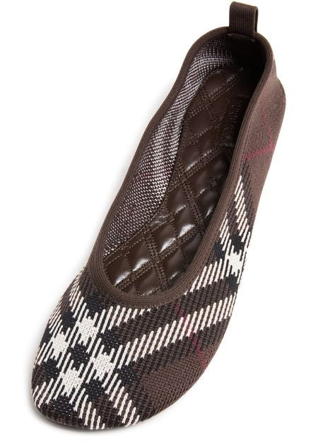 BURBERRY Check Knit Baby Ballerinas - Image 6