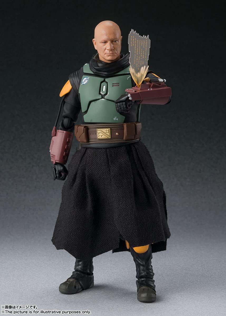 S.H. Figuarts Star Wars The Mandalorian Boba Fett, Approx. 6.1 inches (155 mm), ABS & PVC & Fabric, Pre-painted Action Figure