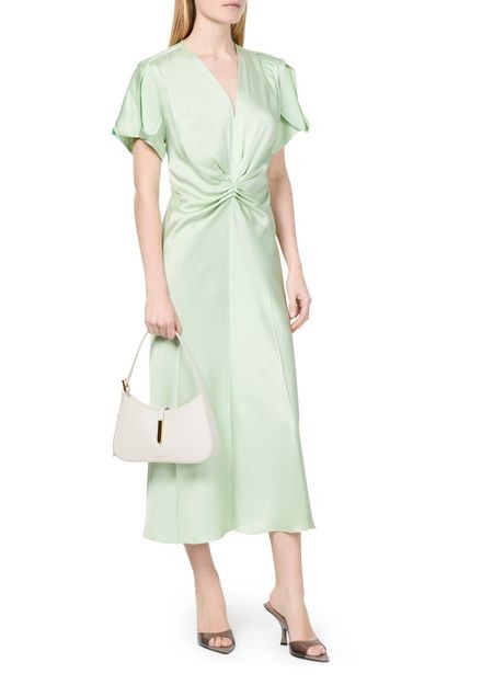 VICTORIA BECKHAM Vネック ギャザー ミディ丈ワンピース - Image 6