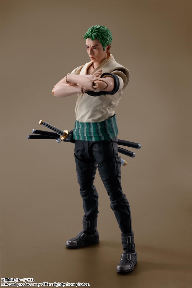 S.H. Figuarts Roronoa Zoro (A Netflix Series: One Piece), Approx. 5.7 inches (145 mm), PVC & ABS, Pre-painted Action Figure