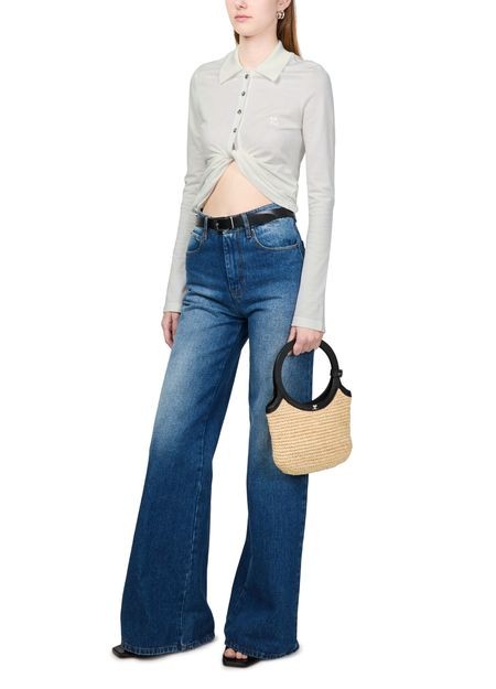 COURREGES Twist piqué crop polo - Image 6