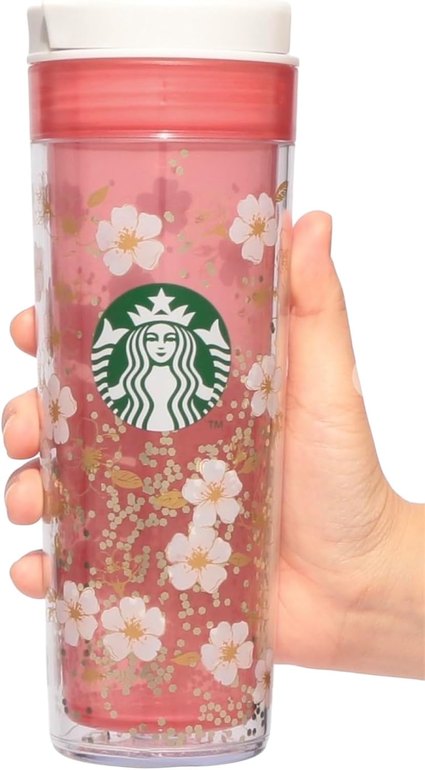 Starbucks Sakura 2026 Color Changing Tumbler, 16.1 fl oz (473 ml), Cherry Blossoms, Sakura, 2026 White Day, Celebrations, Presents, Water Bottle