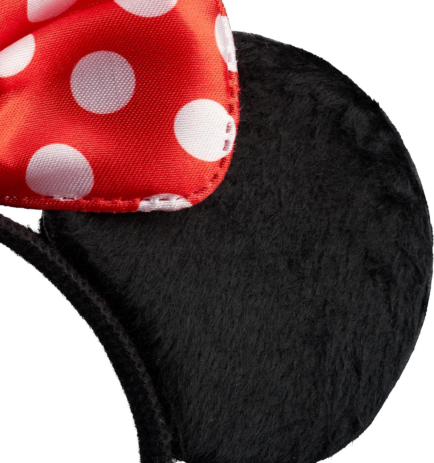 Relaxdays Minnie Mouse Ears Polka Dot Bow Headband Fancy Dress Carnival Accessory Black/Red