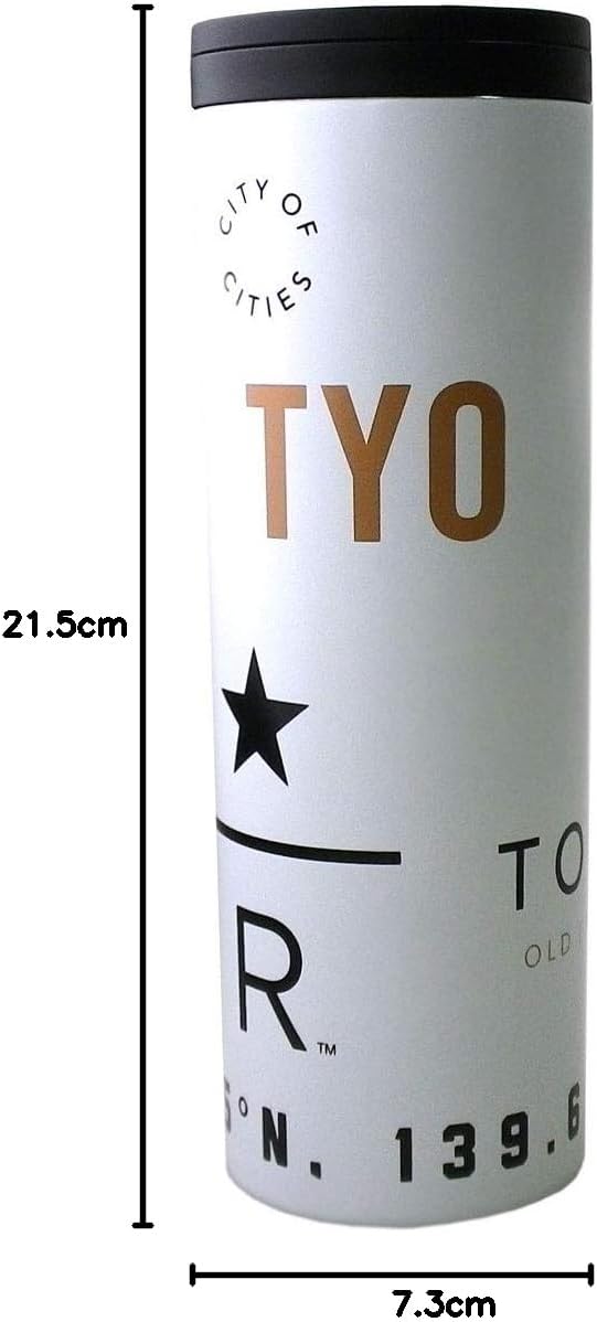 STARBUCKS TYO Stainless Steel Tumbler 16.1 fl oz (473 ml) Roastery Simple Tableware Logo Water Bottle White Coffee Black Starbucks Reserve Roastery Japan Tokyo Medium Black Limited Edition