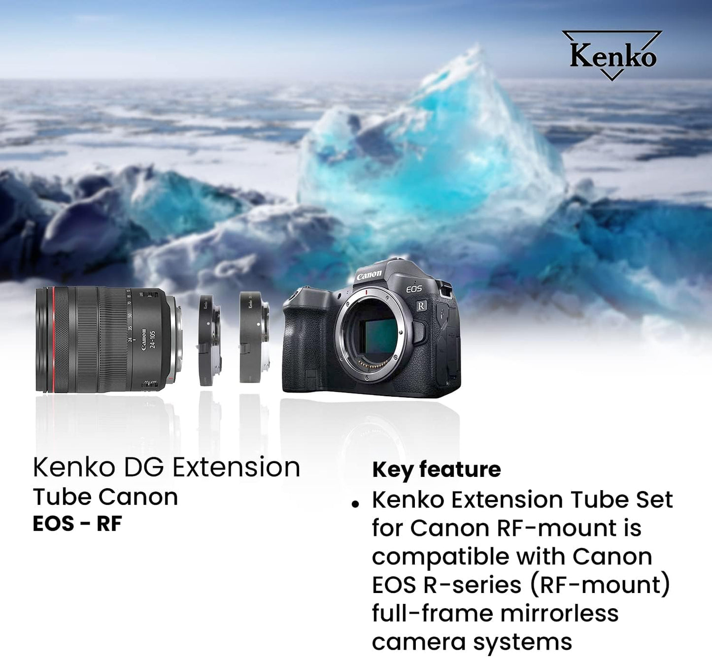 Kenko 515495 Lens Accessories Digital Close-up Ring Set for Canon RF Mount 0.4 inch (10 mm) / 0.6 inch (16 mm) Set of 2 with Electronic Contacts Made in Japan