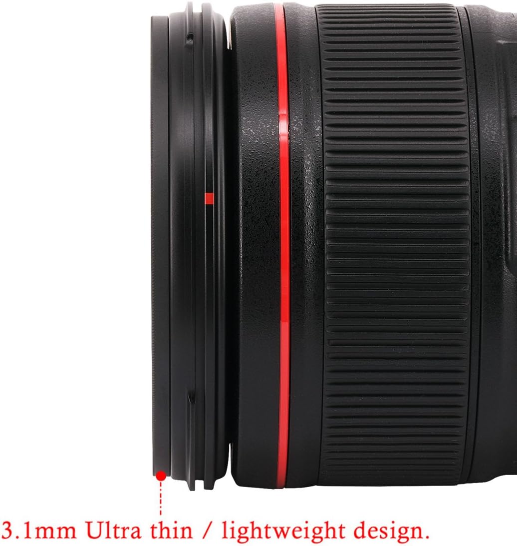 Haoge 62mm Ultra Slim Mc Uv Protective Multicoated UV Lens Filter for Canon Nikon Sony Minolta Pentax Olympus Panasonic Leica Zeiss TAMRON Digital Camera DSLR Lens