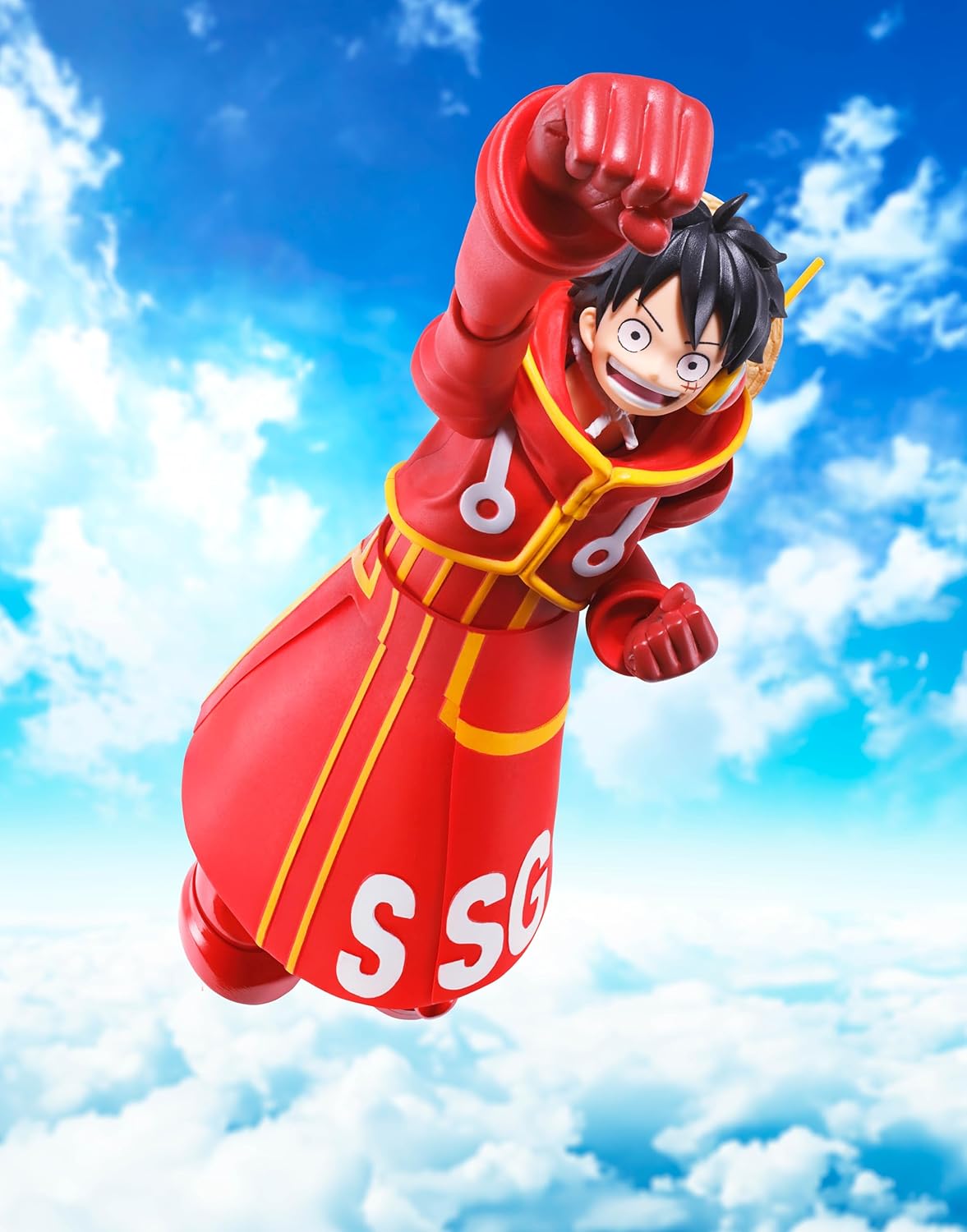 TAMASHII NATIONS S.H. Figuarts One Piece Monkey D. Luffy - Miraishima Egg Head - Approx. 5.9 inches (150 mm), PVC & ABS Pre-painted Action Figure