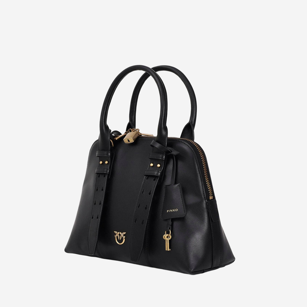 Pinko Pinko Medium Escape Leather Handbag - Image 7
