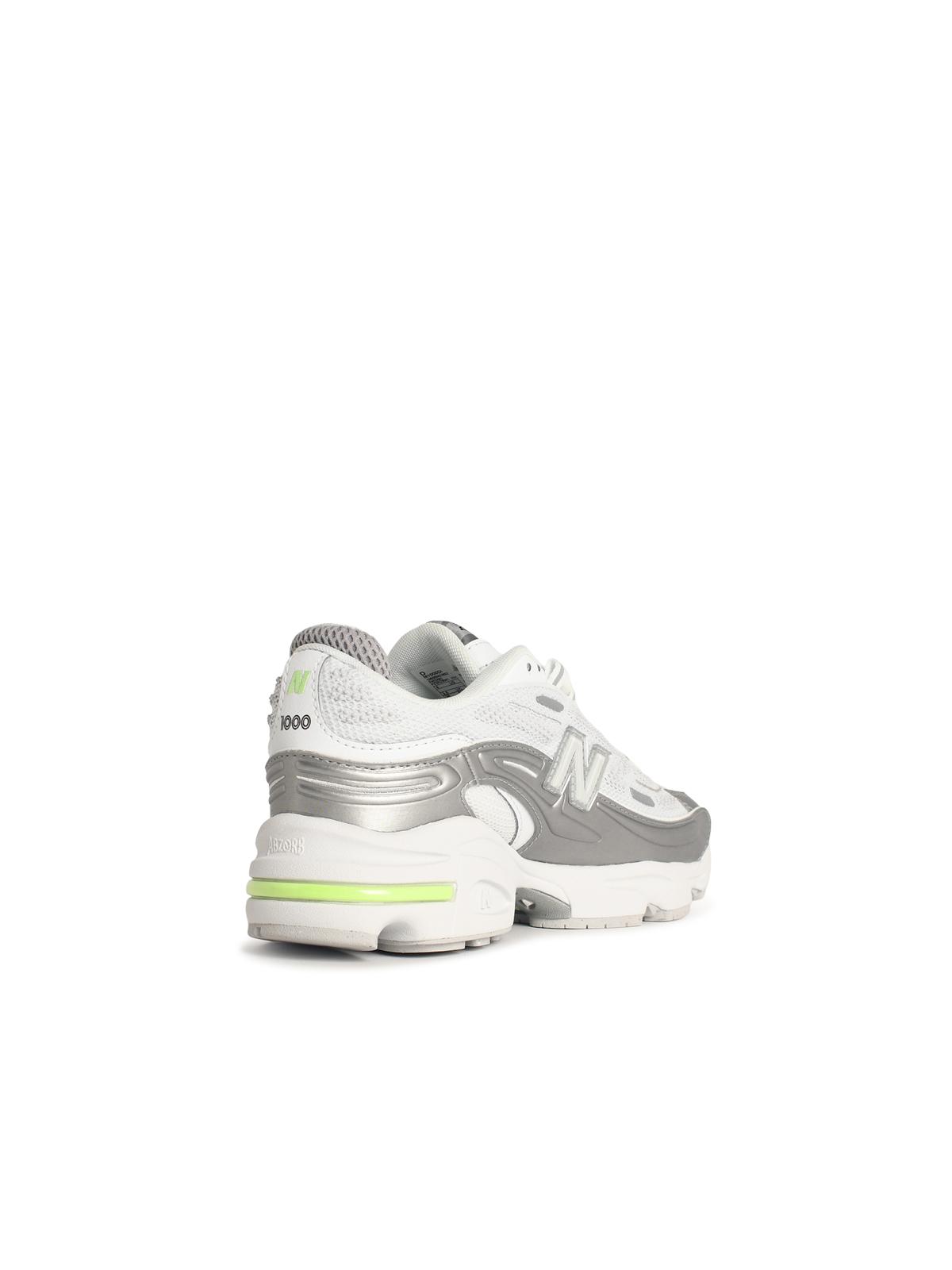 Designer Brand New Balance '1000'白い生地ブレンドスニーカー - Image 7