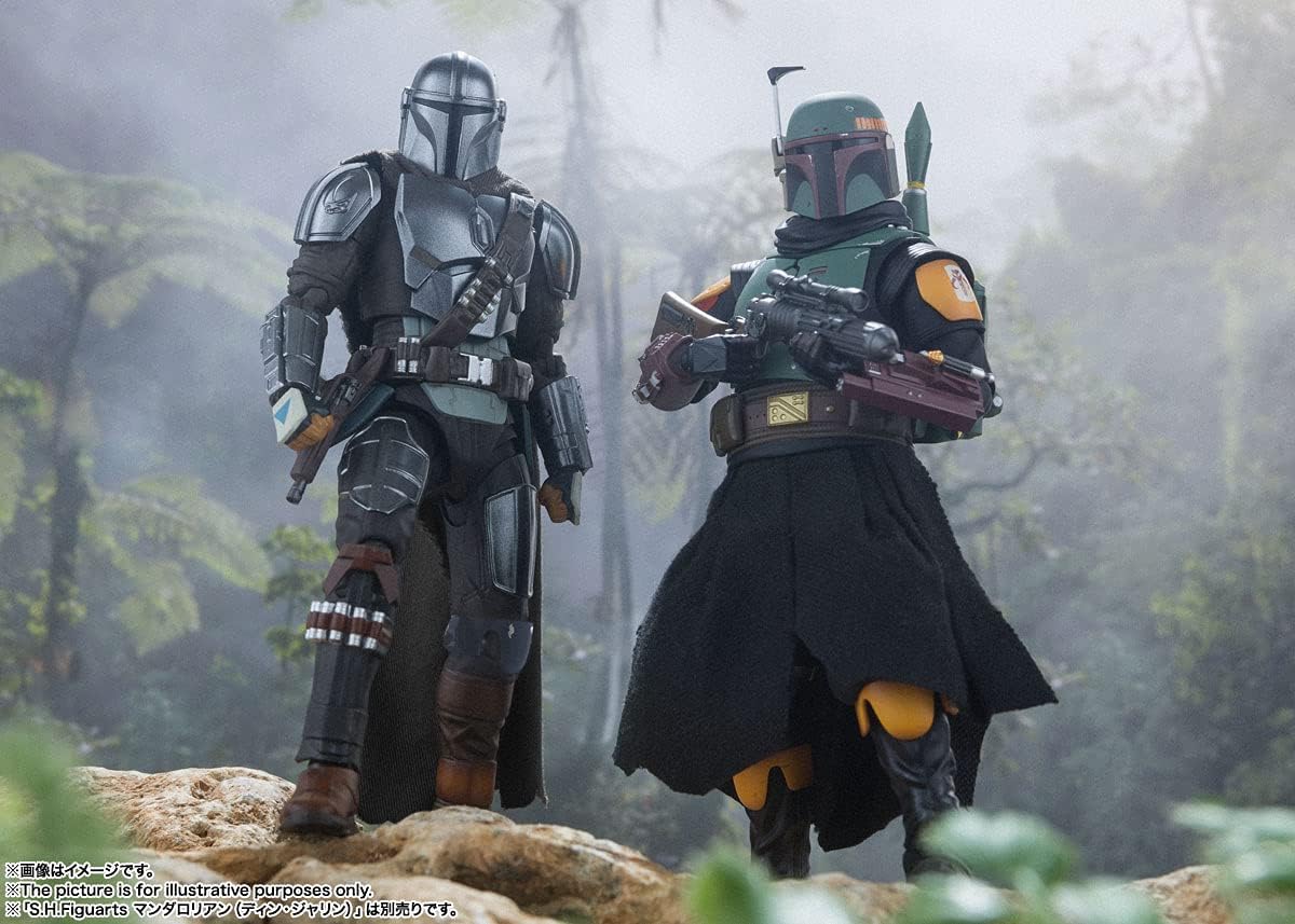 S.H. Figuarts Star Wars The Mandalorian Boba Fett, Approx. 6.1 inches (155 mm), ABS & PVC & Fabric, Pre-painted Action Figure