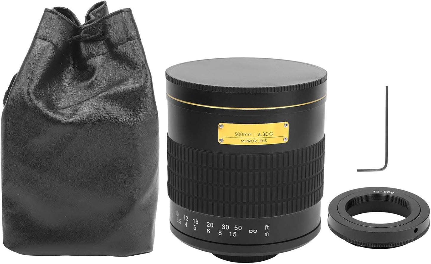 EF Mount Camera Lens, 500mm F6.3 Super Telephoto Manual Focus Lens - Multilayer MC Coating - Long Range Shooting Professional Lens for Canon EF Mount SLR Cameras (Black)