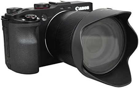 JJC Reversible Lens Hood and 67mm Filter Attack Link Kit for Canon Powershot SX70 HS G3 X SX60 HS SX50 SX40 HS SX30 IS SX20 IS SX540 SX530 SX520 HS Compatible LH-DC100 FA-DC67B