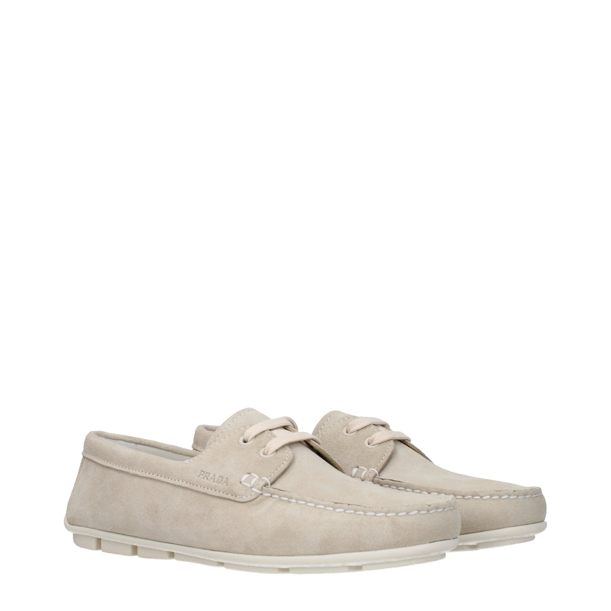 Prada Prada Mocassini Women Suede Grey/Pumice - Image 7