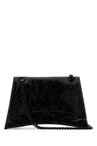 Balenciaga バレンシアガブラックレザーミディアムクラッシュショルダーバッグ - Image 7