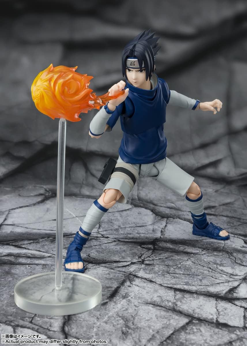 S.H. Figuarts Naruto Uchiha Sasuke Uchiha Blood Genius Ninja, Approx. 5.3 inches (135 mm), ABS & PVC Pre-painted Action Figure BAS64937