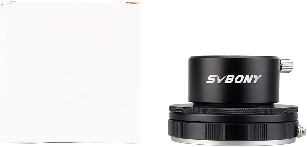 SVBONY SV149 Astronomical Telescope 1.25" Eyepiece Adapter for Canon DSLR Camera 1.25" Eyepiece and M42 Interface CCD Adapter Photo Guide Metal Adapter Aluminum Alloy Material