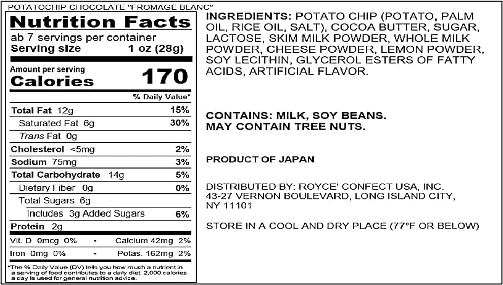 ROYCE' Potato Chip Chocolate Fromage Blanc