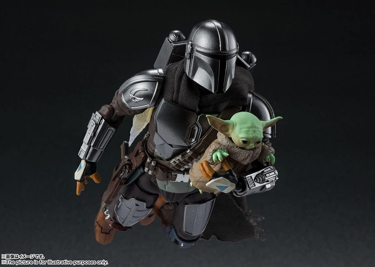 S.H. Figuarts Star Wars The Mandalorian (Din Jarin) Approx. 5.9 inches (150 mm), ABS & PVC & Fabric, Pre-painted Action Figure