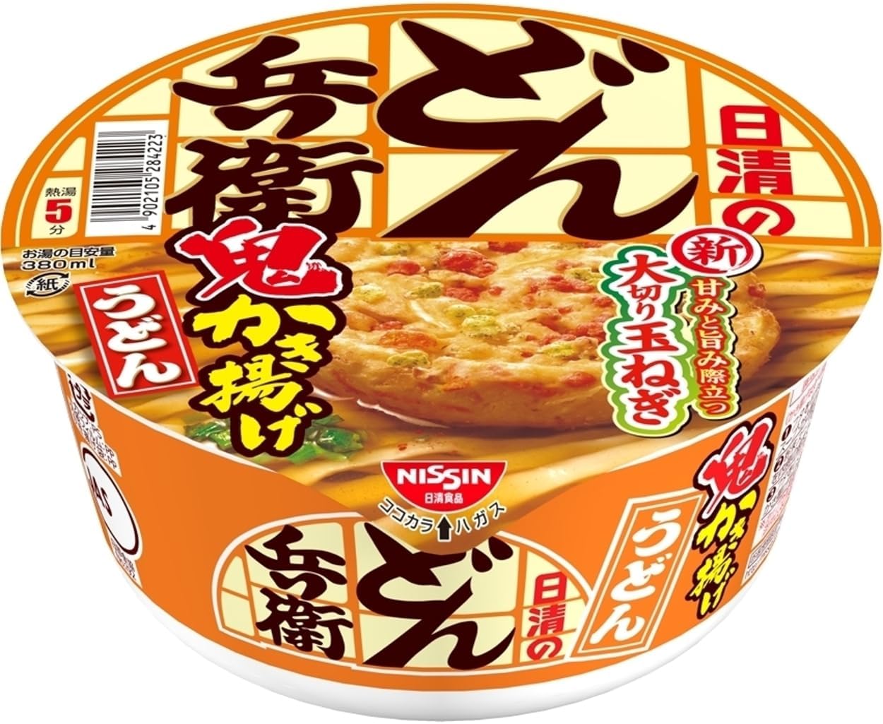 Donbee Demon Kakiage Udon Noodles (Large Sliced Onions with Excellent Sweetness and Flavor), Nissin Foods Cup Noodles, 3.4 oz (96 g) x 12 Packs