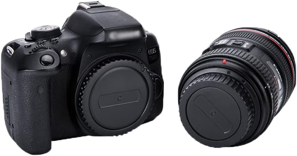 2 Pack JJC Canon EF/EF-S Mount Rear Lens Cap + Body Cap for Canon EOS 90D 80D 5D IV III II 6D II 5DS 5DR 1DX III II Kiss X10i X10 X9 X9i x8i X70 and More Canon EF/EF-S Mount Cameras & Lenses