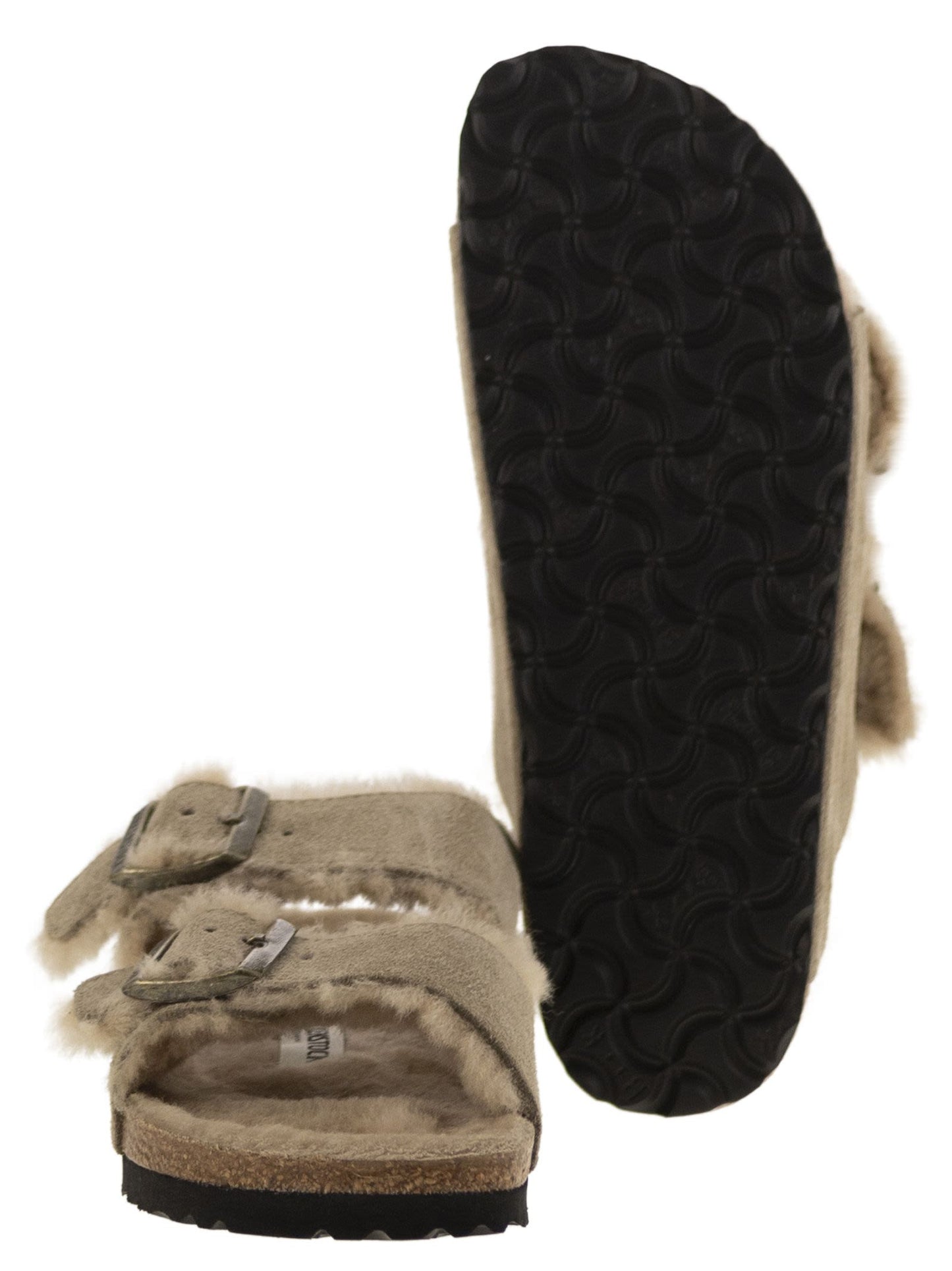 Birkenstock Arizona Suede Lamb Fur Slipper - Image 7