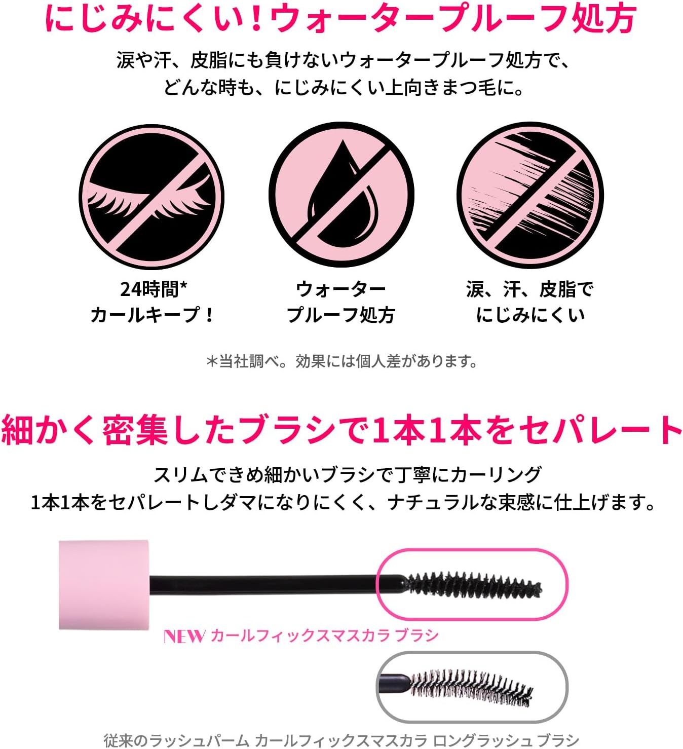 ETUDE Curl Fix Mascara, Black & Mini Remover Set, Mascara, Waterproof, Black, Curl Keep, Bunch, Idle Eyelashes, Upward, Remover Mascara, Makeup Remover