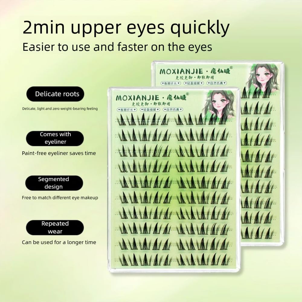 Eyelash Extensions Soft Natural Cartoon Eyes False Eyelashes New Self Adhesive Lash Cluster Eye Makeup