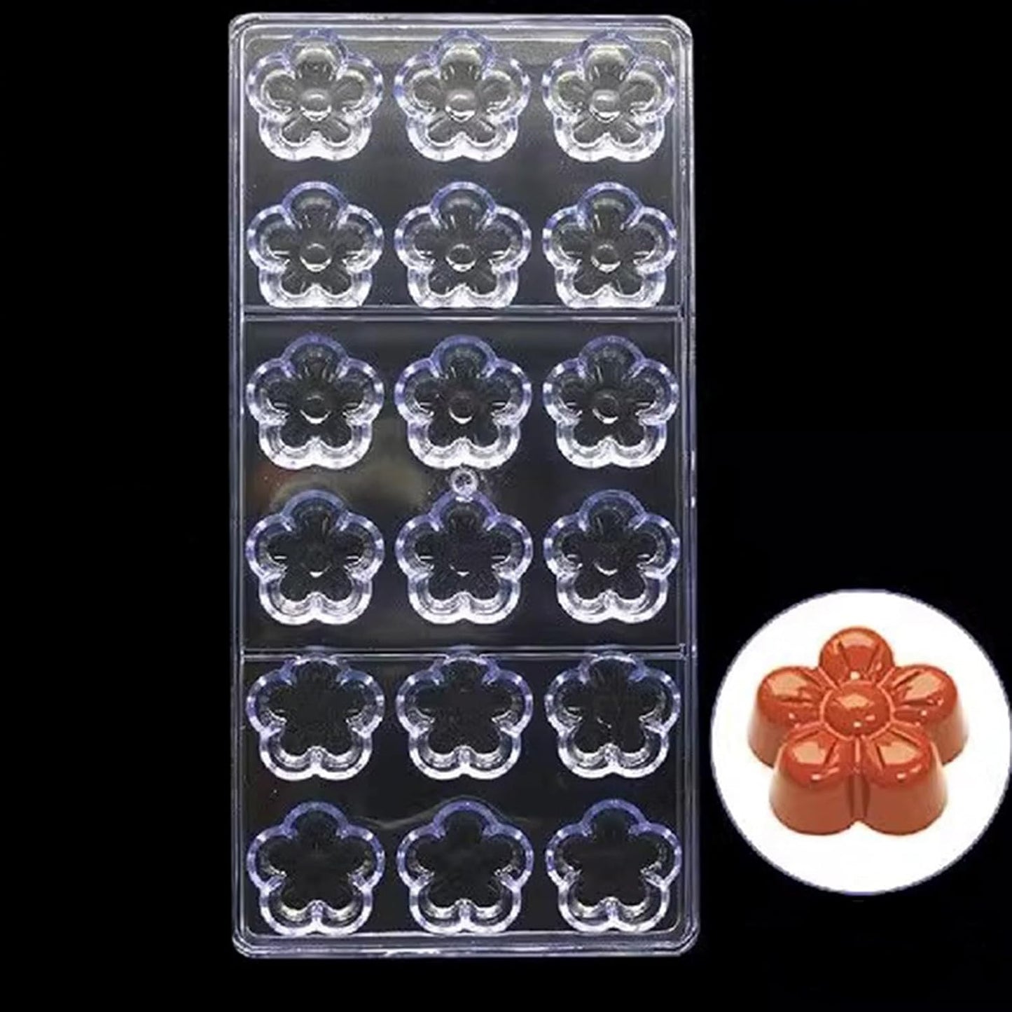18スロットフラワーチョコレート菓子食品グレードベーキングペストリーツール多目的デザート球体菓子