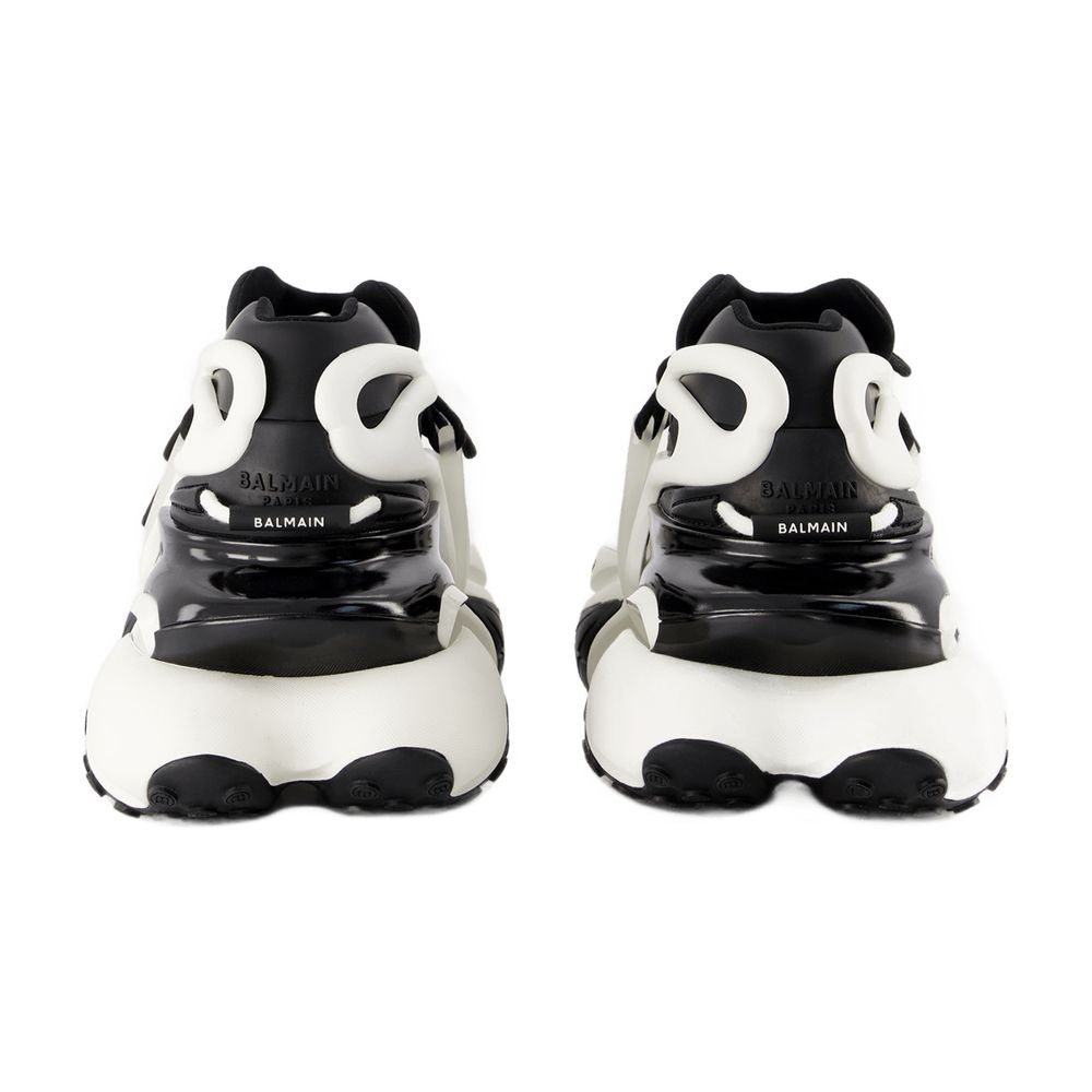 Balmain ユニコーンスニーカーバルメインレザーブラック/ホワイト - Image 7