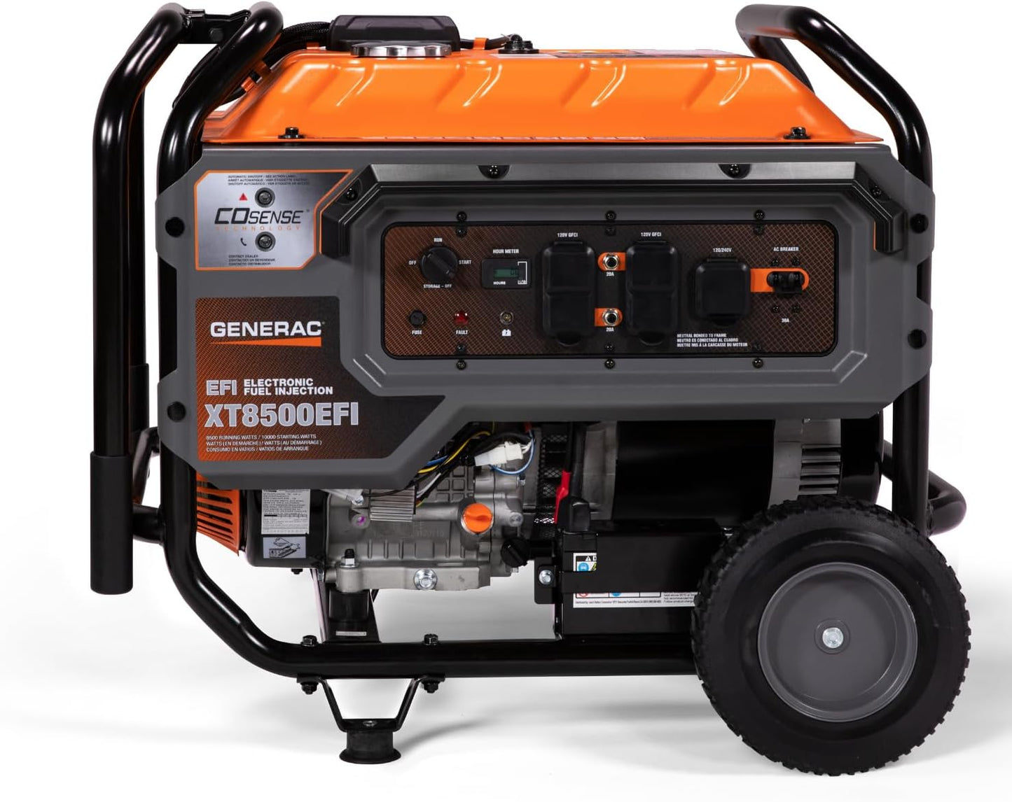 Generac 7247 XT8500EFI 8,500 Watt Gas-Powered Portable Generator - Powerful Electronic Fuel Injection Engine - COsense Technology - Perfect for Emergency Backup Power and Field Use - CARB Compliant