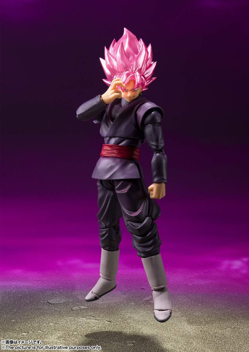 S.H. Figuarts Dragon Ball Series Goku Black - Super Saiyan Rosé - (Resale Version), Approx. 5.5 inches (140 mm), PVC & ABS Pre-painted Action Figure
