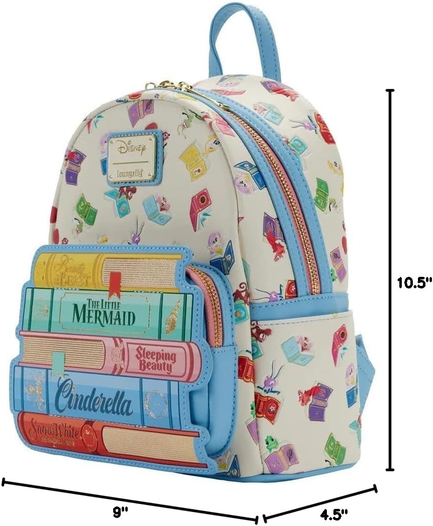 Loungefly Disney Princess Books Classics - Bolso de hombro con doble correa para mujer