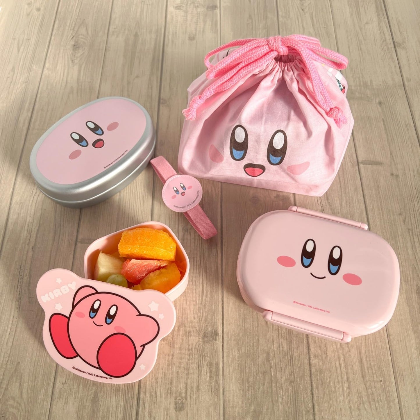 OSK Kirby Star PCR-7 Lunch Box with Compartments, Kirby Plastic, Dishwasher Safe, Dryer Safe, Microwave Safe, Antibacterial