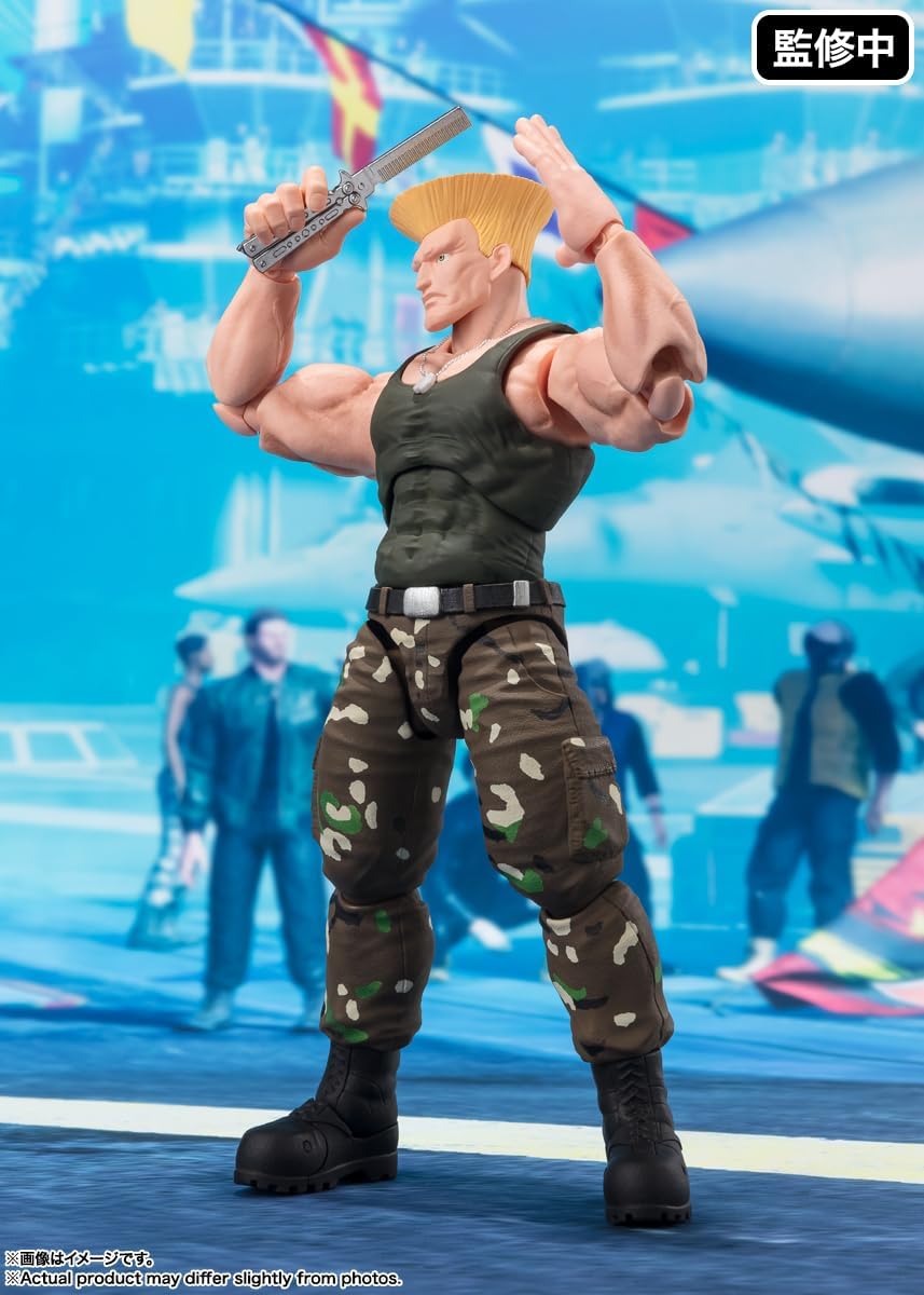 S.H. Figuarts Street Fighter Series Guile Outfit 2 - Approx. 6.3 inches (160 mm), ABS & PVC Pre-painted Action Figure