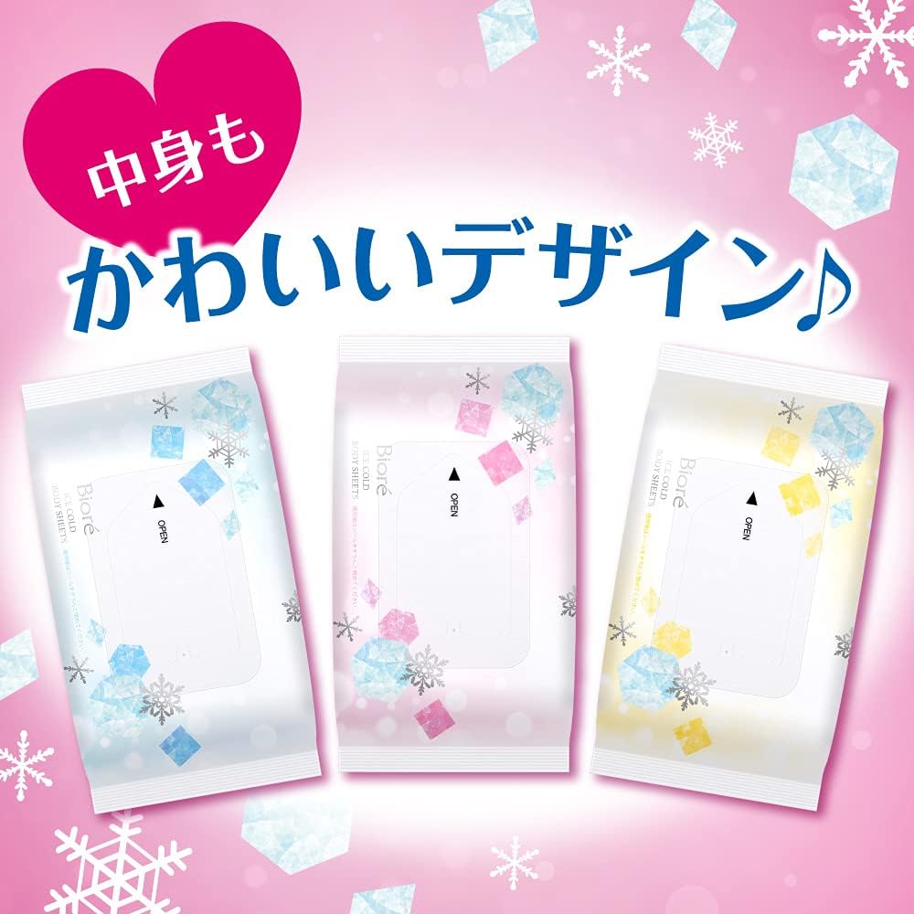 Bioré (Bulk Purchase) Can also be used for heatstroke prevention. Floral Cooling Sheet, Set of 3 (Exclusive)