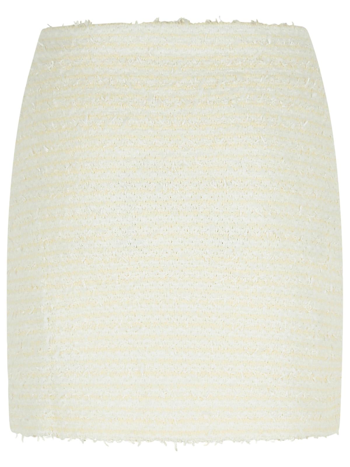 Self セルフポートレート「ブール」クリームコットンブレンドミニスカート - Image 7