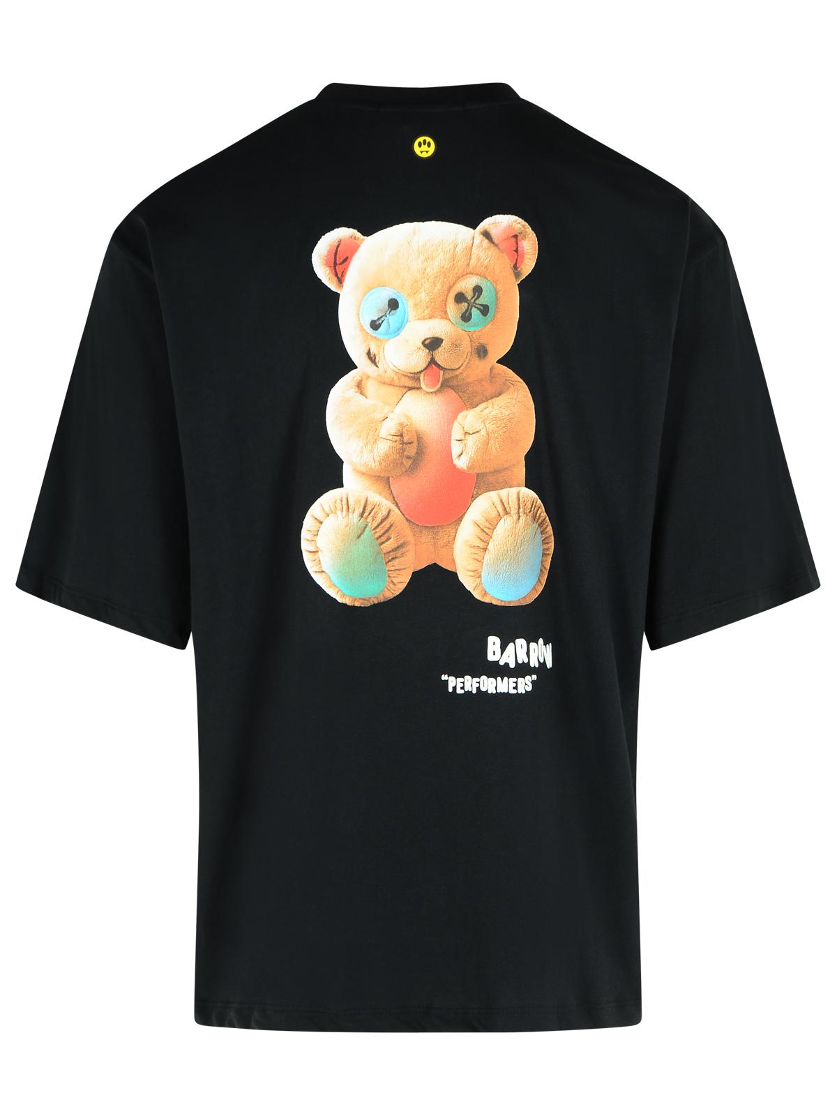 Barrow バローブラックコットンTシャツ - Image 7