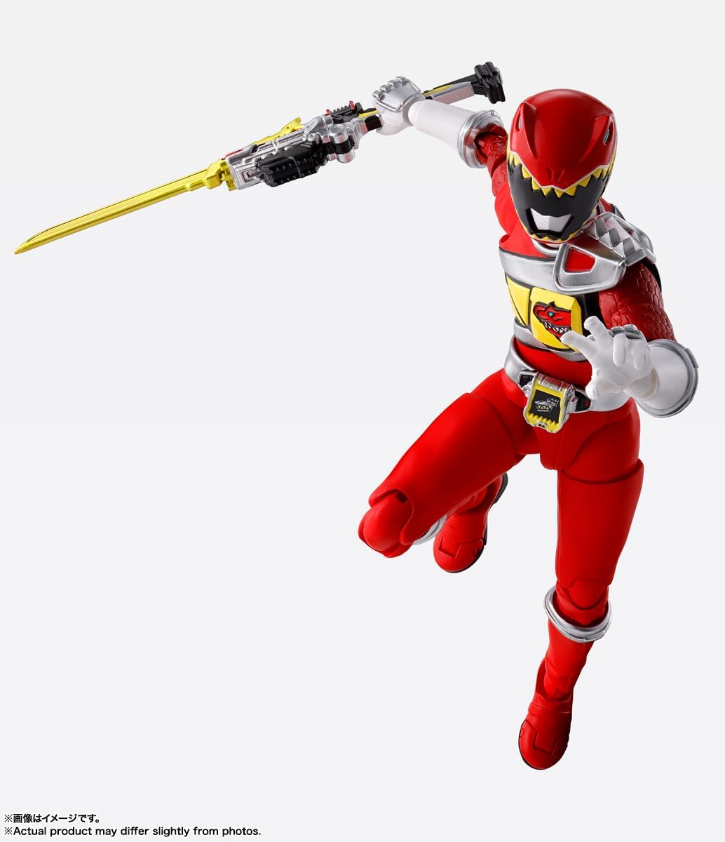 S.H. Figuarts (True Bone Carving Process) Juden Sentai Kyoryuger Kyoryu Red, Approx. 5.7 inches (145 mm), ABS & PVC Pre-painted Action Figure