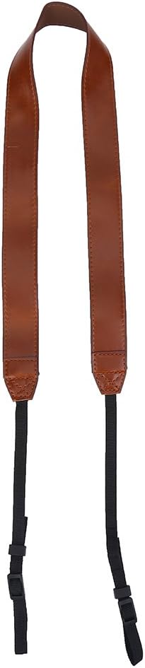 Camera Shoulder Strap, Adjustable PU Leather Camera Neck Strap for All DSLR Cameras Classic Belt for Nikon Canon Sony Photography Accessories (Tan)